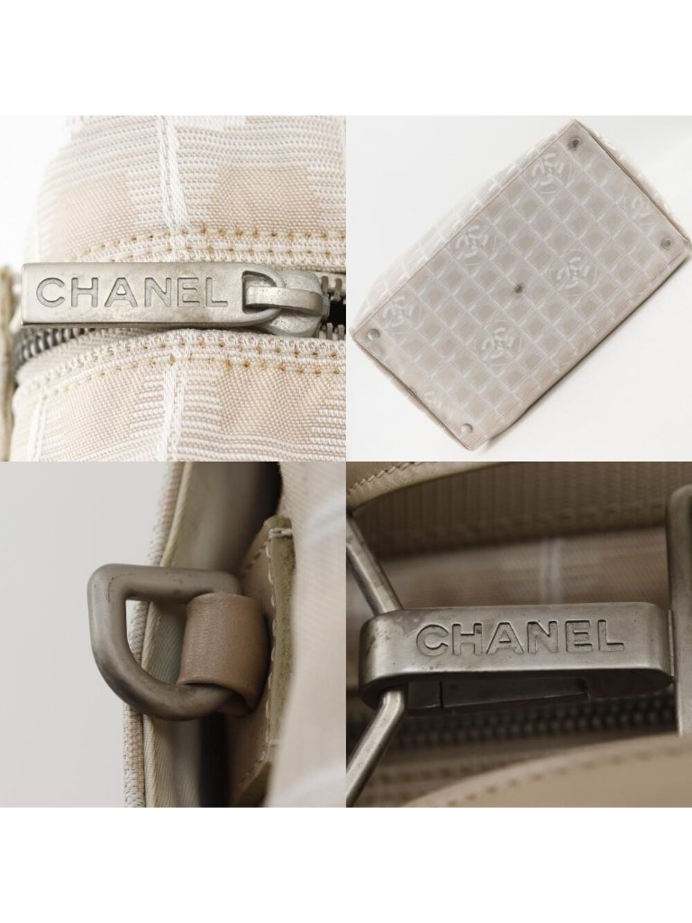 Chanel New Travel Line Nylon Canvas Beige Boston Bag - Picture 9 of 10